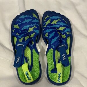 Newtz Kids Blue and Green Shark Water Shoes